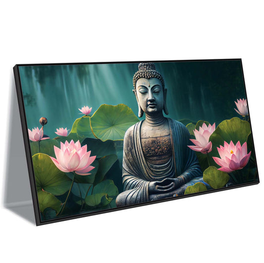 Lotus Serenity Buddha Canvas Wall Art