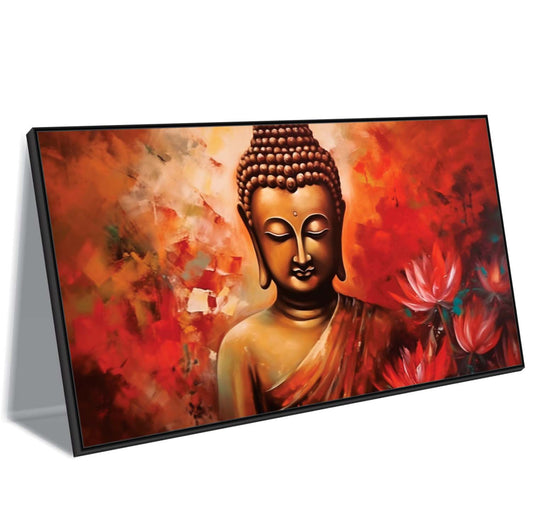 Radiant Buddha Aura Canvas Wall Art