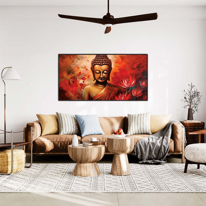Radiant Buddha Aura Canvas Wall Art