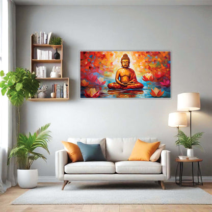 Tranquil Light of Buddha Canvas Wall Art