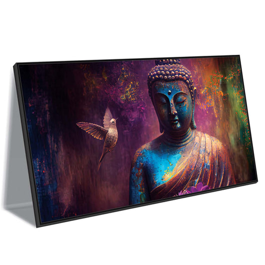 Mystic Blue Buddha Canvas Wall Art