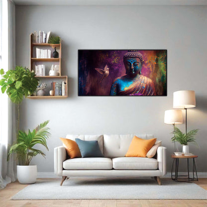 Mystic Blue Buddha Canvas Wall Art
