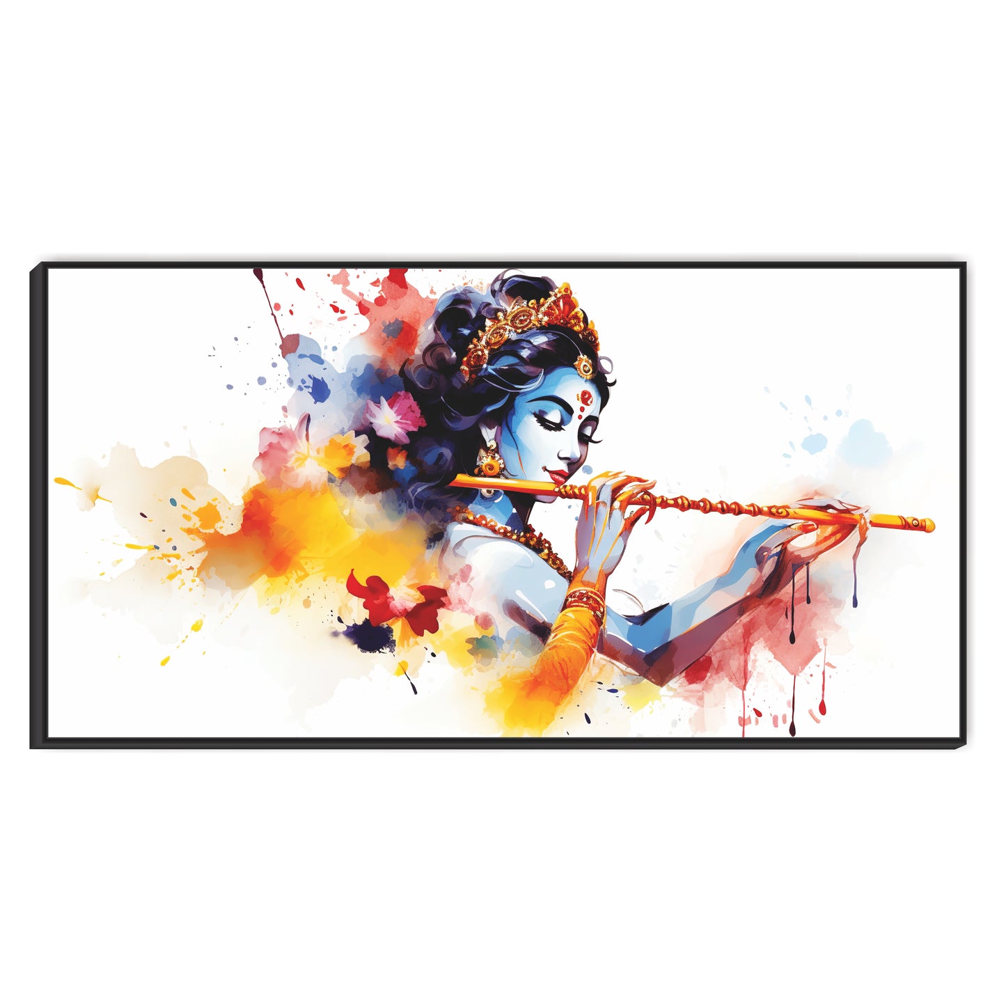 Krishna Flute Wall Canvas Painting