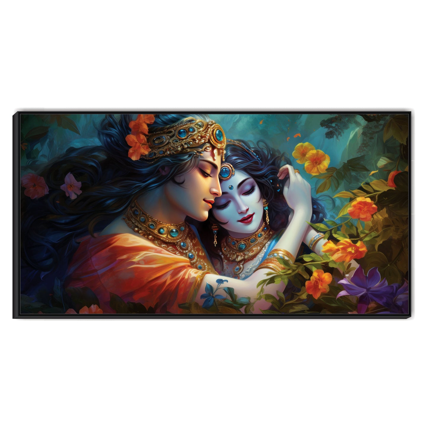 Radha Krishna beautiful art Canvas Wall Painting