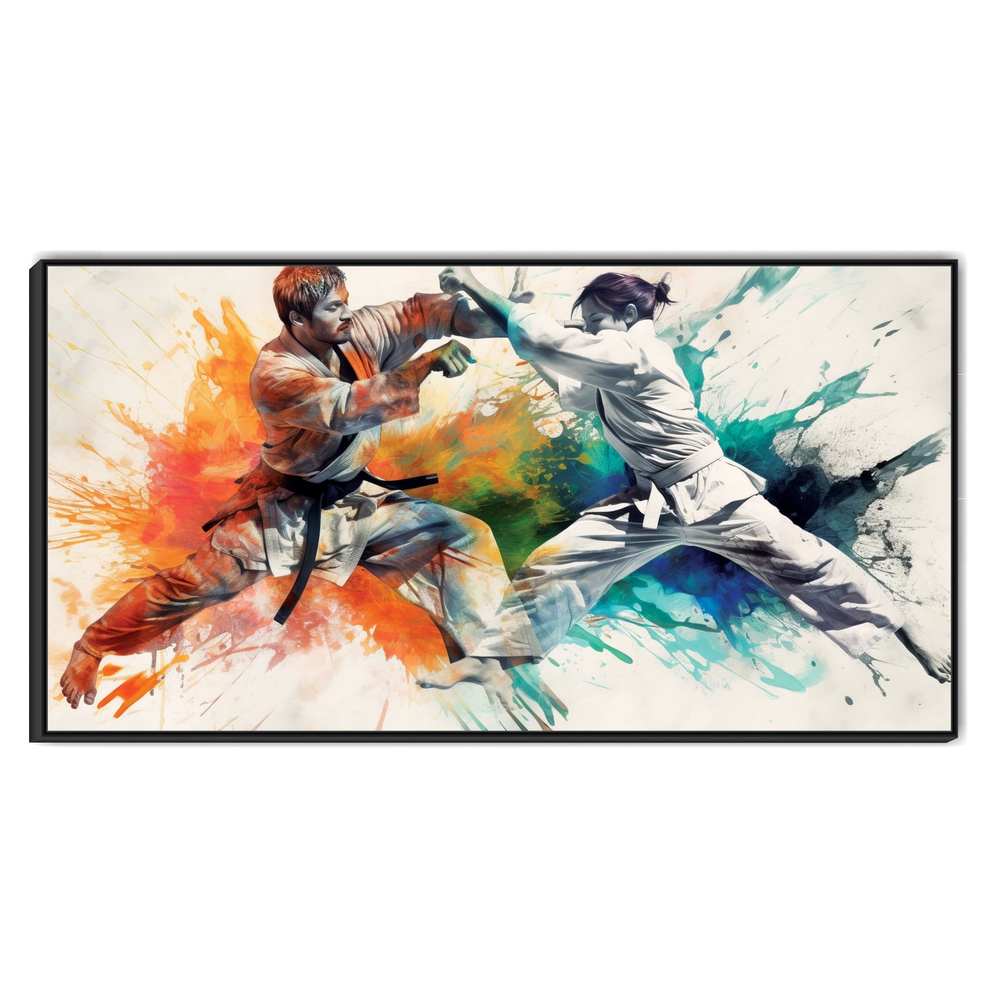 Graceful Jiu Jitsu movements Canvas Print Wall Painting