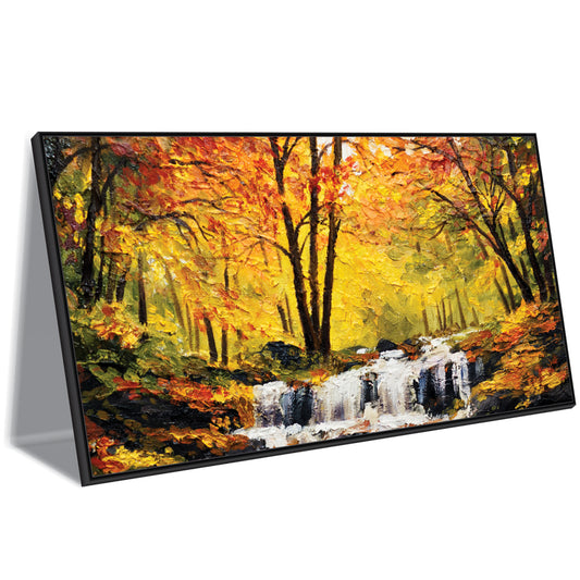 Crimson Flow Canvas Wall Art