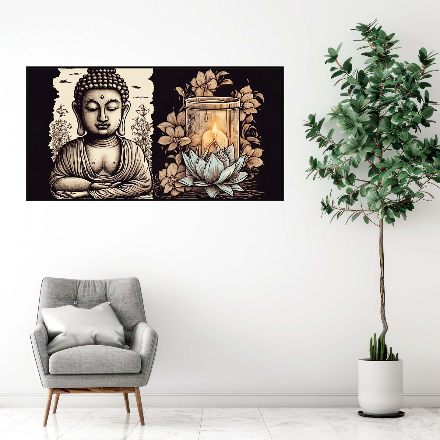 Tranquil Flame Canvas Wall Art
