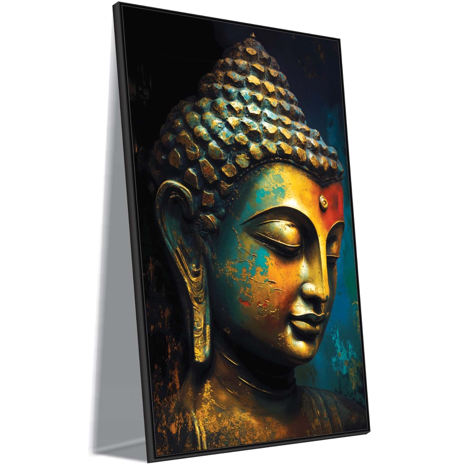 Meditative Gold Canvas Wall Art.