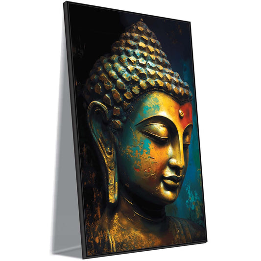 Meditative Gold Canvas Wall Art.