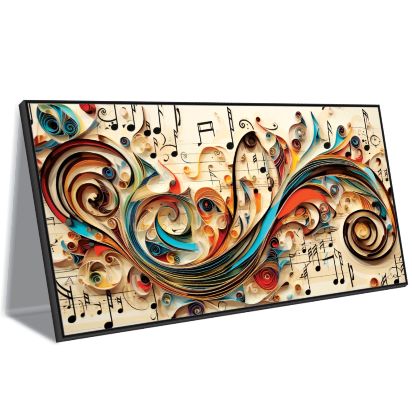 3D Quilling Music Canvas Print Wall Painting