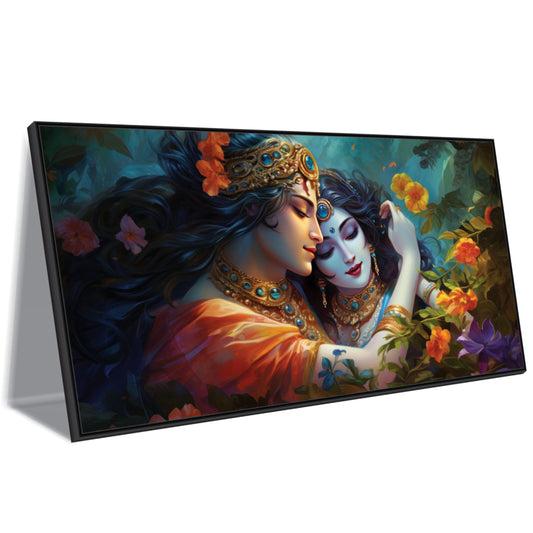 Radha Krishna beautiful art Canvas Wall Painting