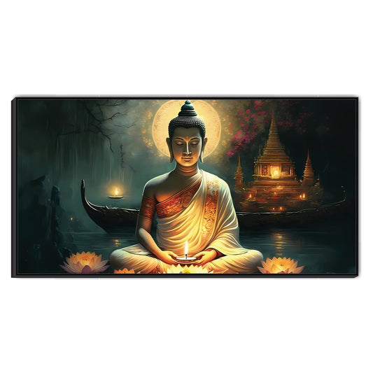 Buddha's Eternal Glow Canvas Wall Art