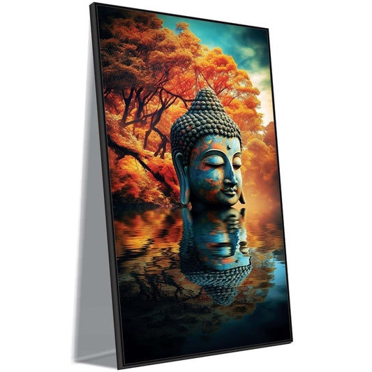 Meditative Mirror Canvas Wall Art.