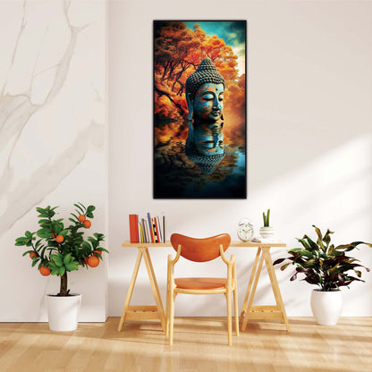 Meditative Mirror Canvas Wall Art.