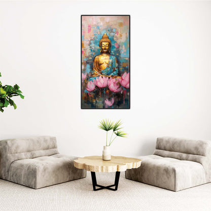 Lotus of Enlightenment Canvas Wall Art.