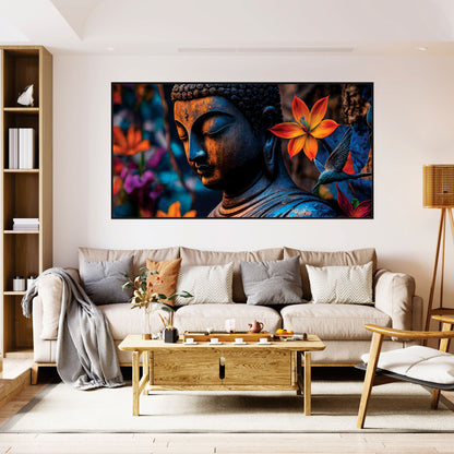 3D Flower Buddha Canvas Art Canvas Print Wall Painting