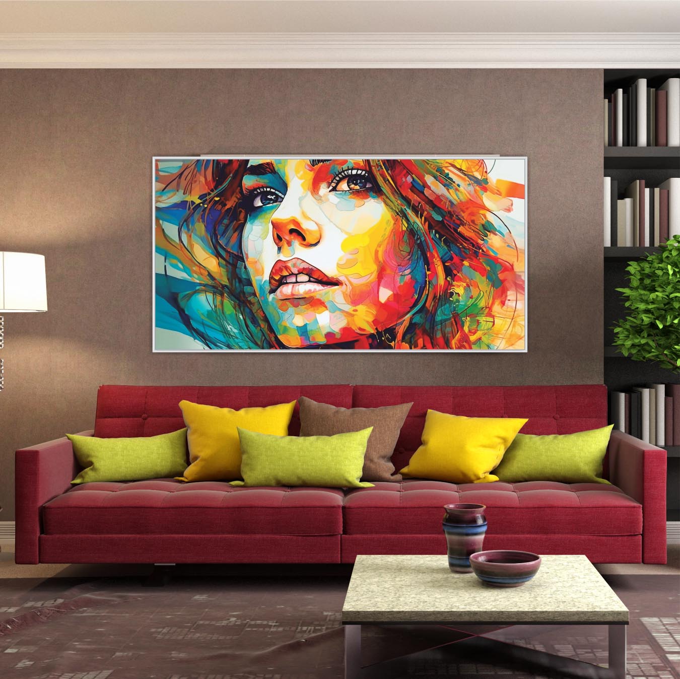 Girl Color full Canvas Art Wall Painting