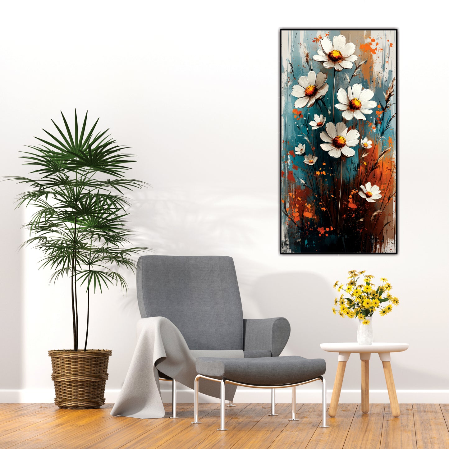 3D Flower Canvas Art Wall Painting