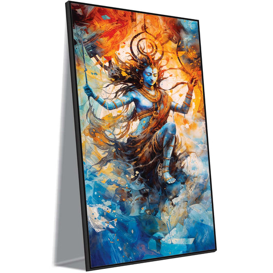 Ignite the Cosmos: Shiva’s Tandava Canvas Wall Art