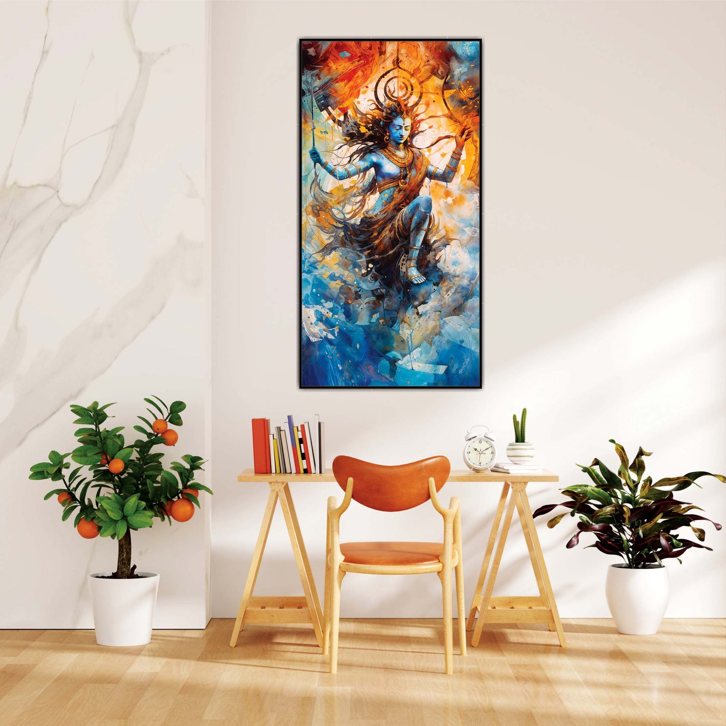 Ignite the Cosmos: Shiva’s Tandava Canvas Wall Art