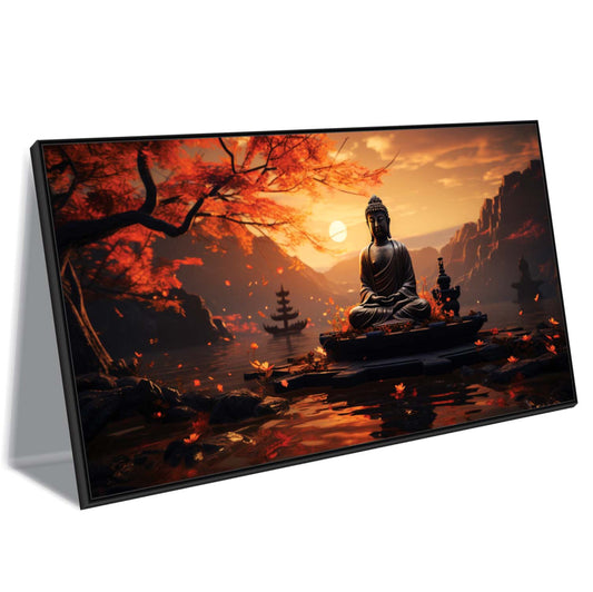 Saffron Peace Canvas Wall Art.