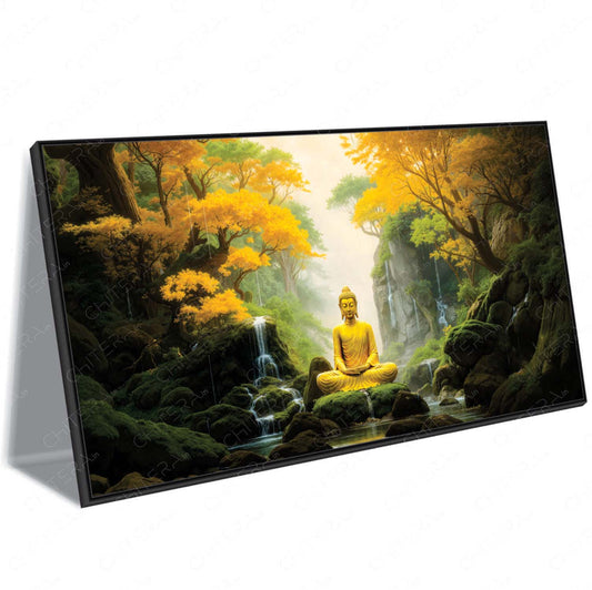 Nature’s Calm with Buddha’s Grace Canvas Wall Art