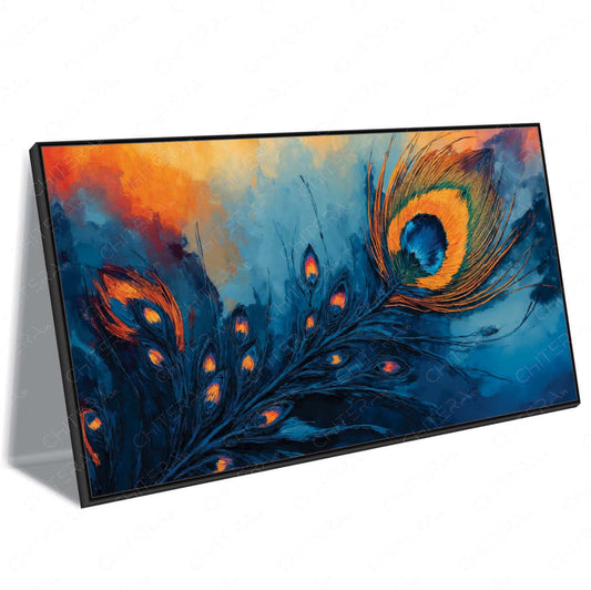 Radiance of the Peacock Feather Canvas Wall Art.