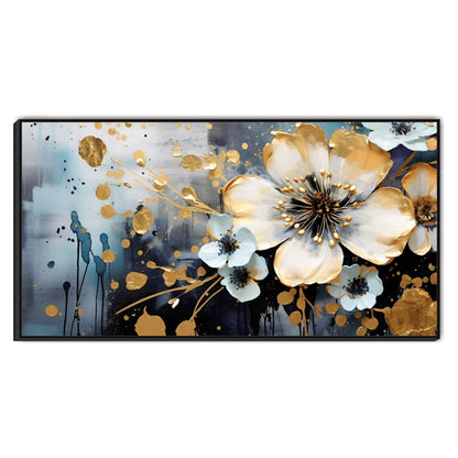 Midnight Flowers Canvas Wall Painting