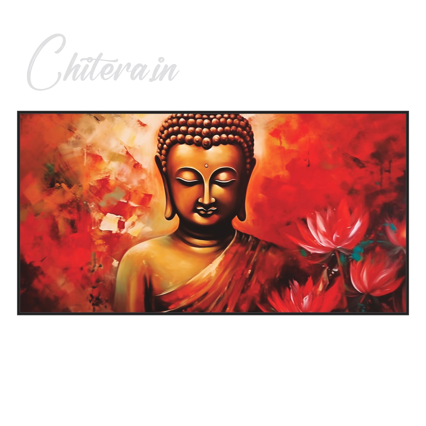 3D Flower Buddha Canvas Art Canvas Print Wall Painting