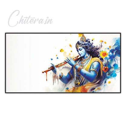 Krishna Flute Wall Canvas Painting