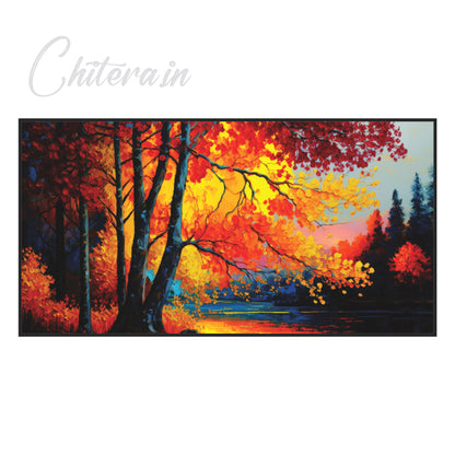 3D Tree Sunset Painting art Canvas Print Wall Painting