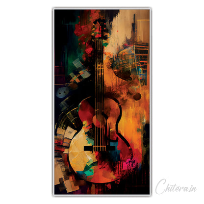 Guitar Painting Canvas Print Wall Painting