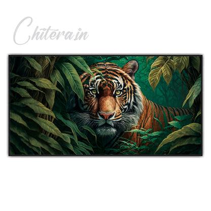 Tiger Staring wild life Landscape Canvas Art