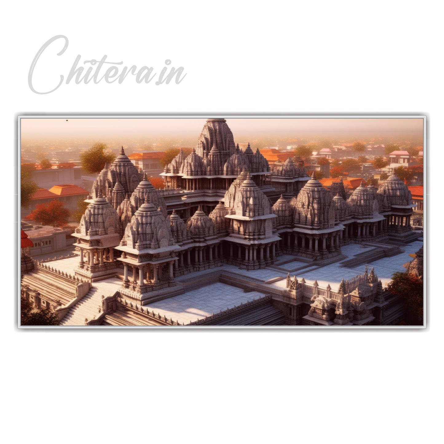 Ram Mandir Ajodhya Canvas Art Canvas Print Wall Painting