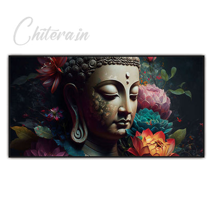 3D Flower Buddha Canvas Art Canvas Print Wall Painting