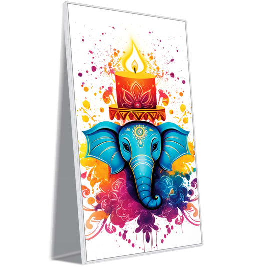 Divine Glow: Ganesha’s Radiance Canvas Wall Art