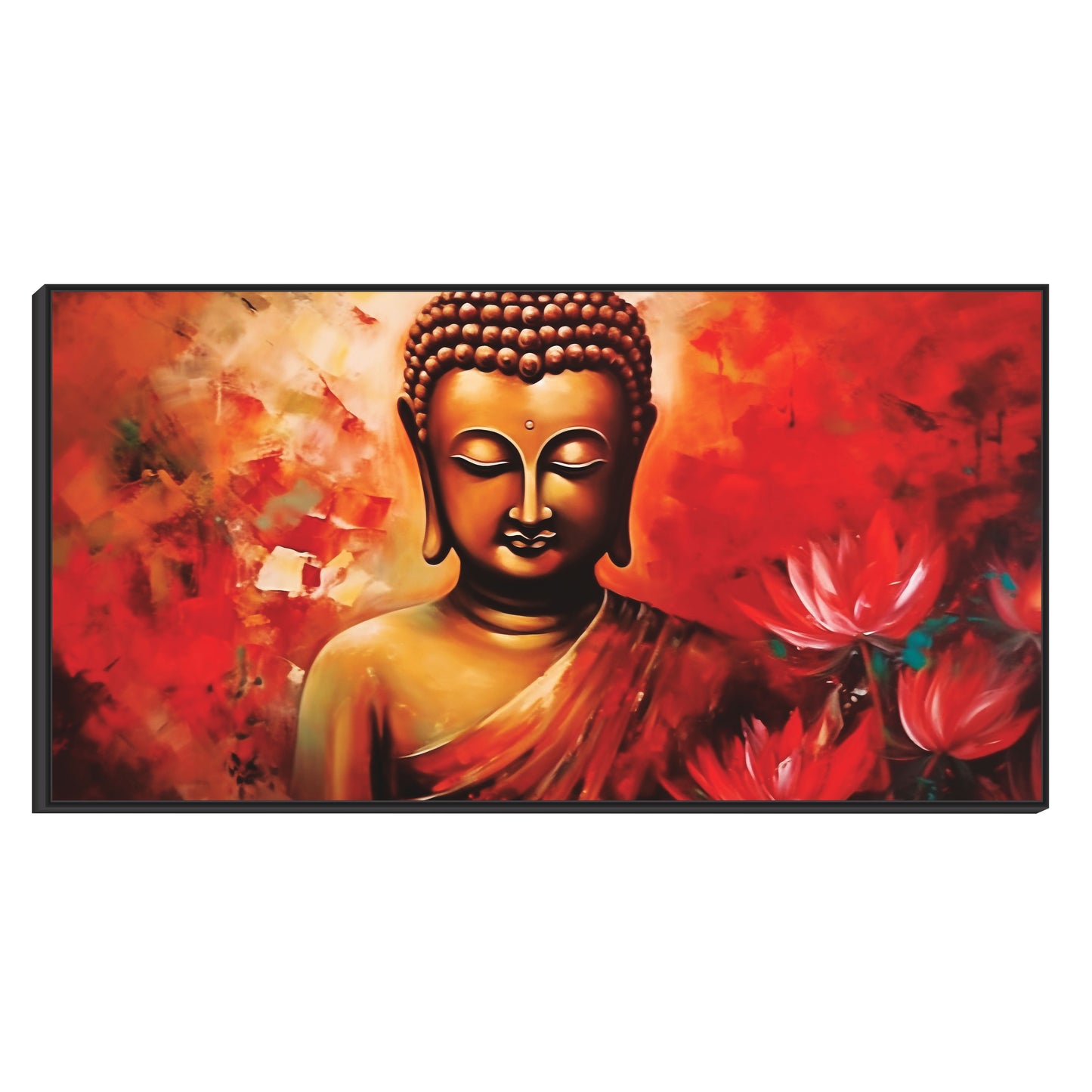 3D Flower Buddha Canvas Art Canvas Print Wall Painting