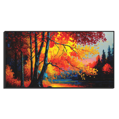 3D Tree Sunset Painting art Canvas Print Wall Painting