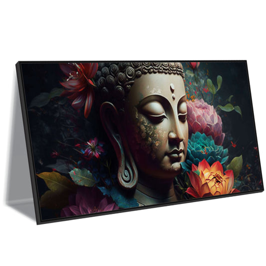 3D Flower Buddha Canvas Art Canvas Print Wall Painting