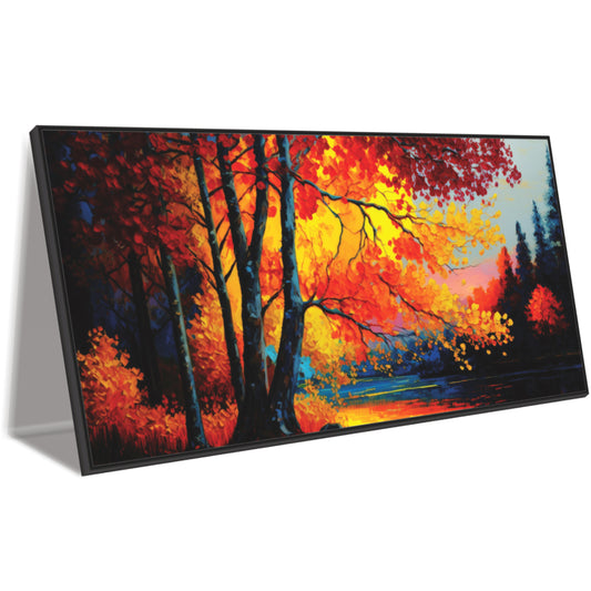 3D Tree Sunset Painting art Canvas Print Wall Painting