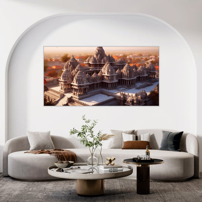 Ram Mandir Ajodhya Canvas Art Canvas Print Wall Painting