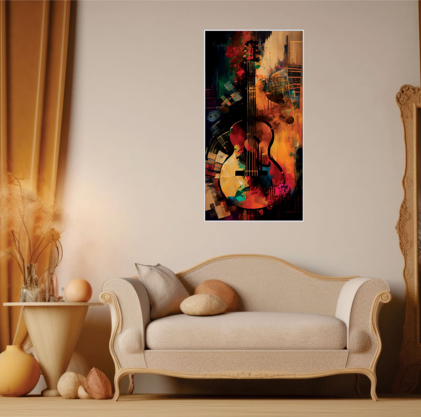 Guitar Painting Canvas Print Wall Painting