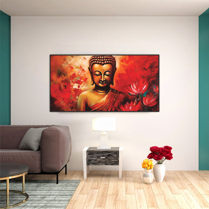 3D Flower Buddha Canvas Art Canvas Print Wall Painting