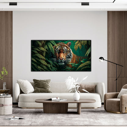 Tiger Staring wild life Landscape Canvas Art