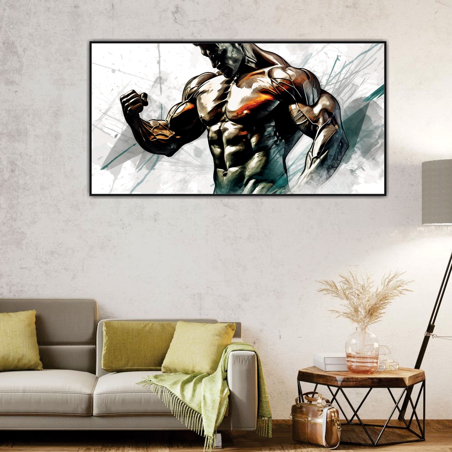 Bodybuilder Canvas Art Wall Painting