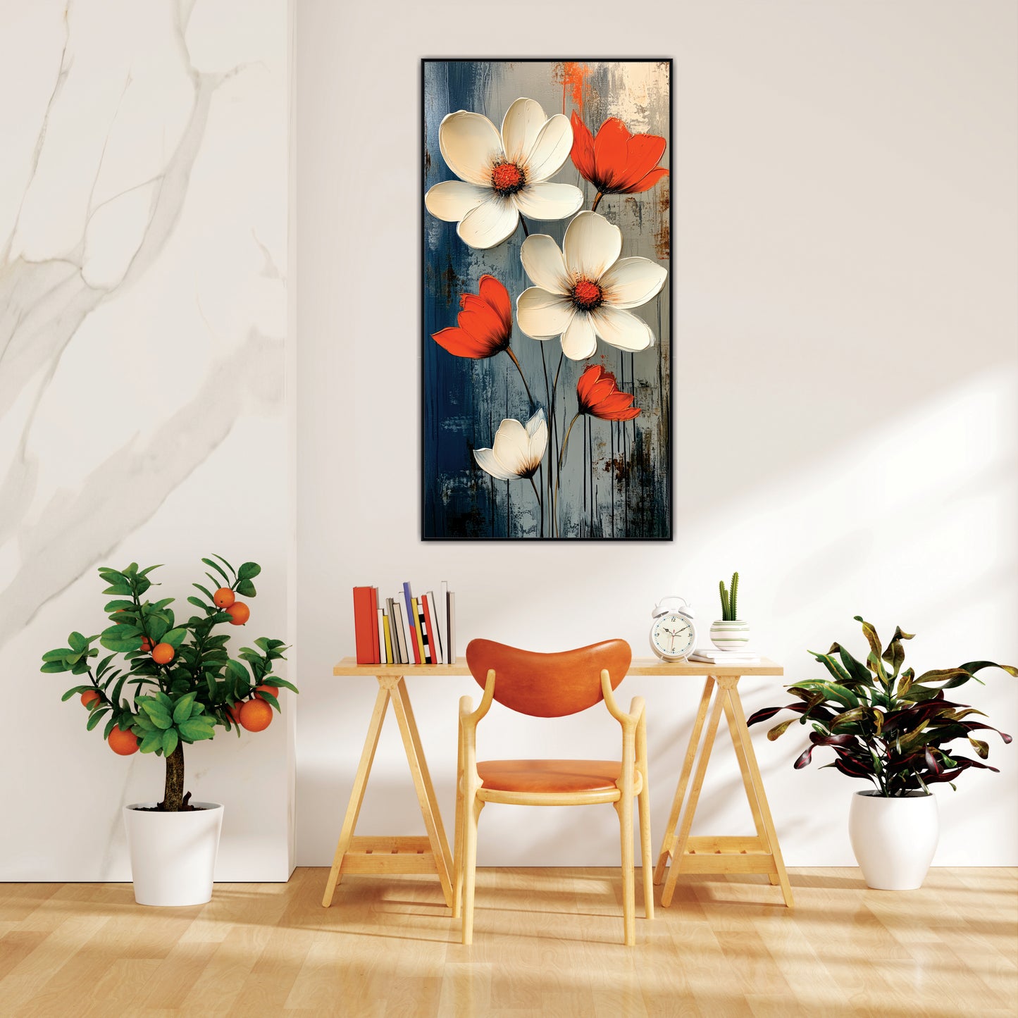 3D Flower Canvas Art Wall Painting