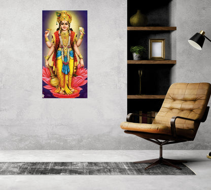 Lord Vishnu Canvas Print Wall Painting