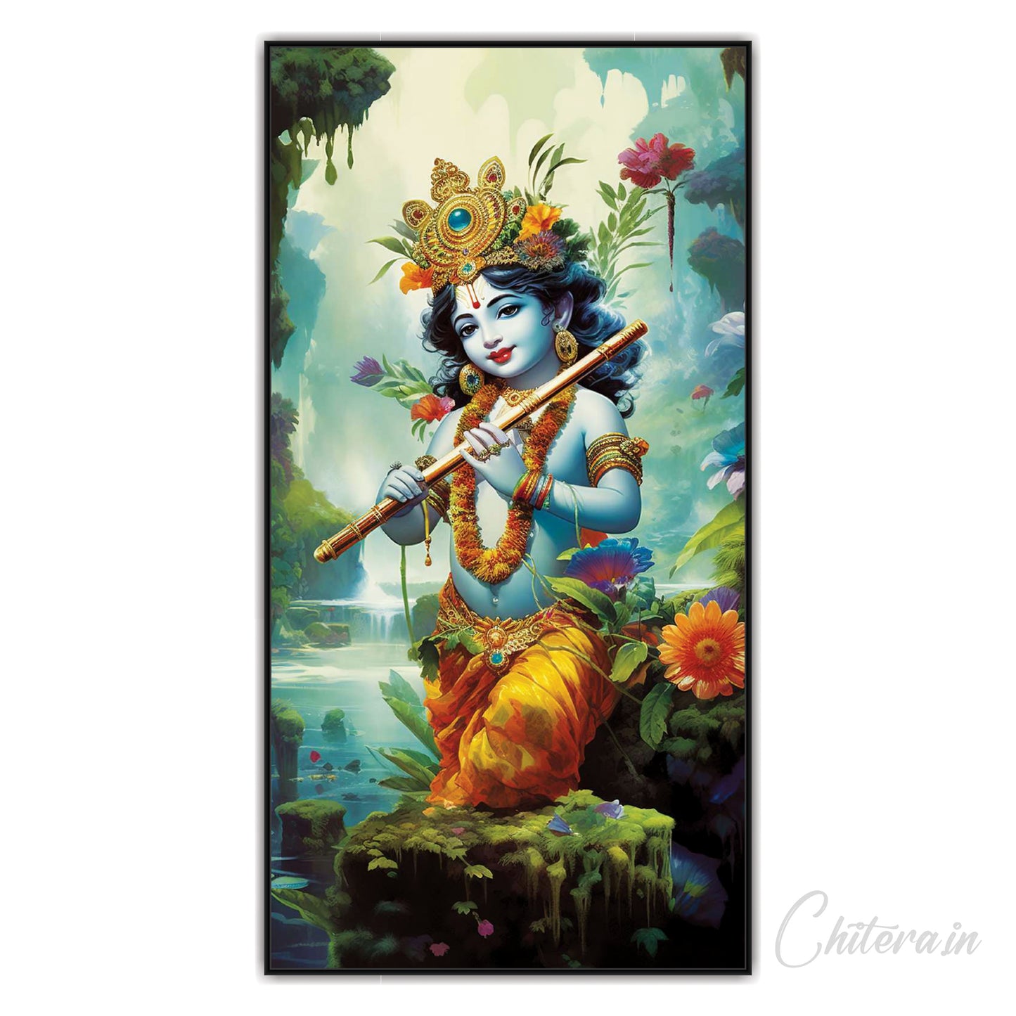 Krishna flute Canvas Art Wall Painting