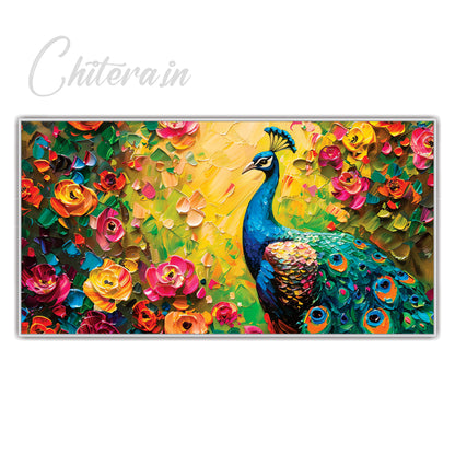 3D Peacock Canvas art Print Wall Painting