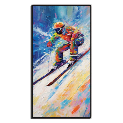 Skier Painting Canvas Art Wall Painting